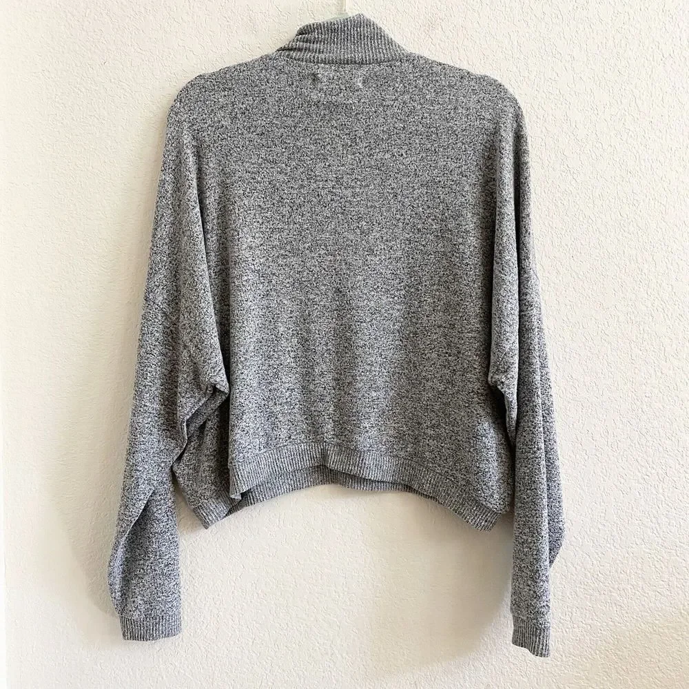 Lucky Brand Size XS Turtle/Mock Neck Oversized Sweater‎ Top Shirt Gray